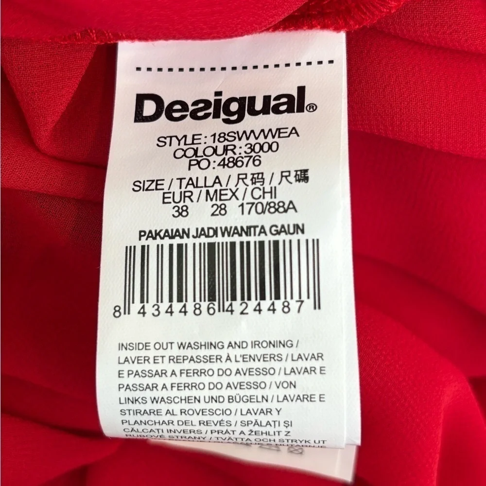 Desigual “Sigrid” sleeveless midi/ maxi patterned dress with ruffles & tassels! - Picture 8 of 9